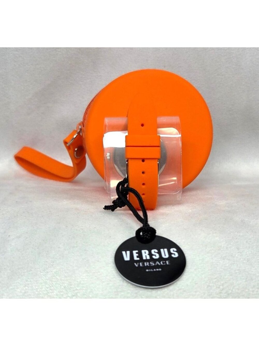 Versus Versace Orange Luxury Fire Island Silicon 39mm Watch and Wristlet NWT - Picture 10 of 16